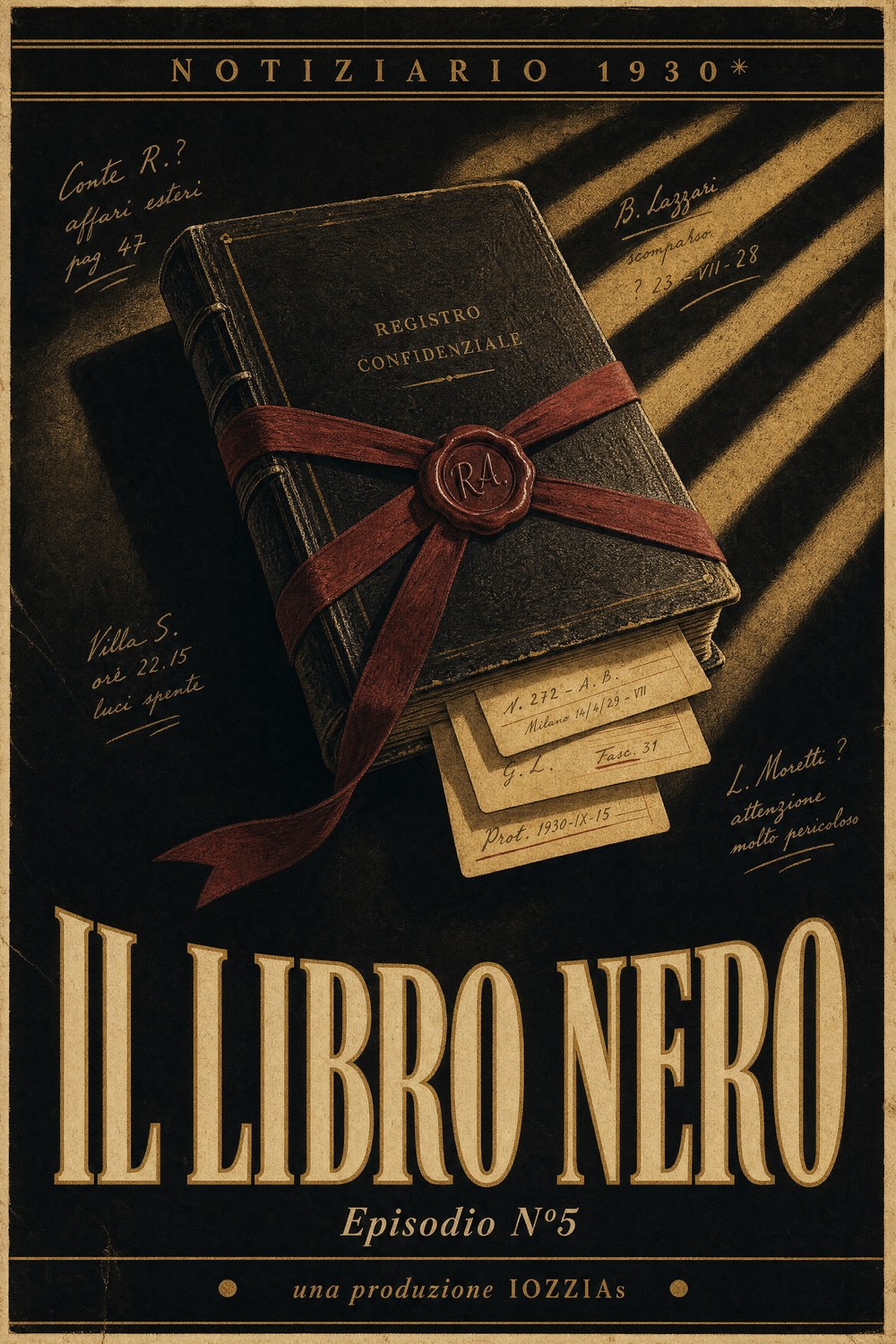 Cartel de época del episodio 5: Il Libro Nero