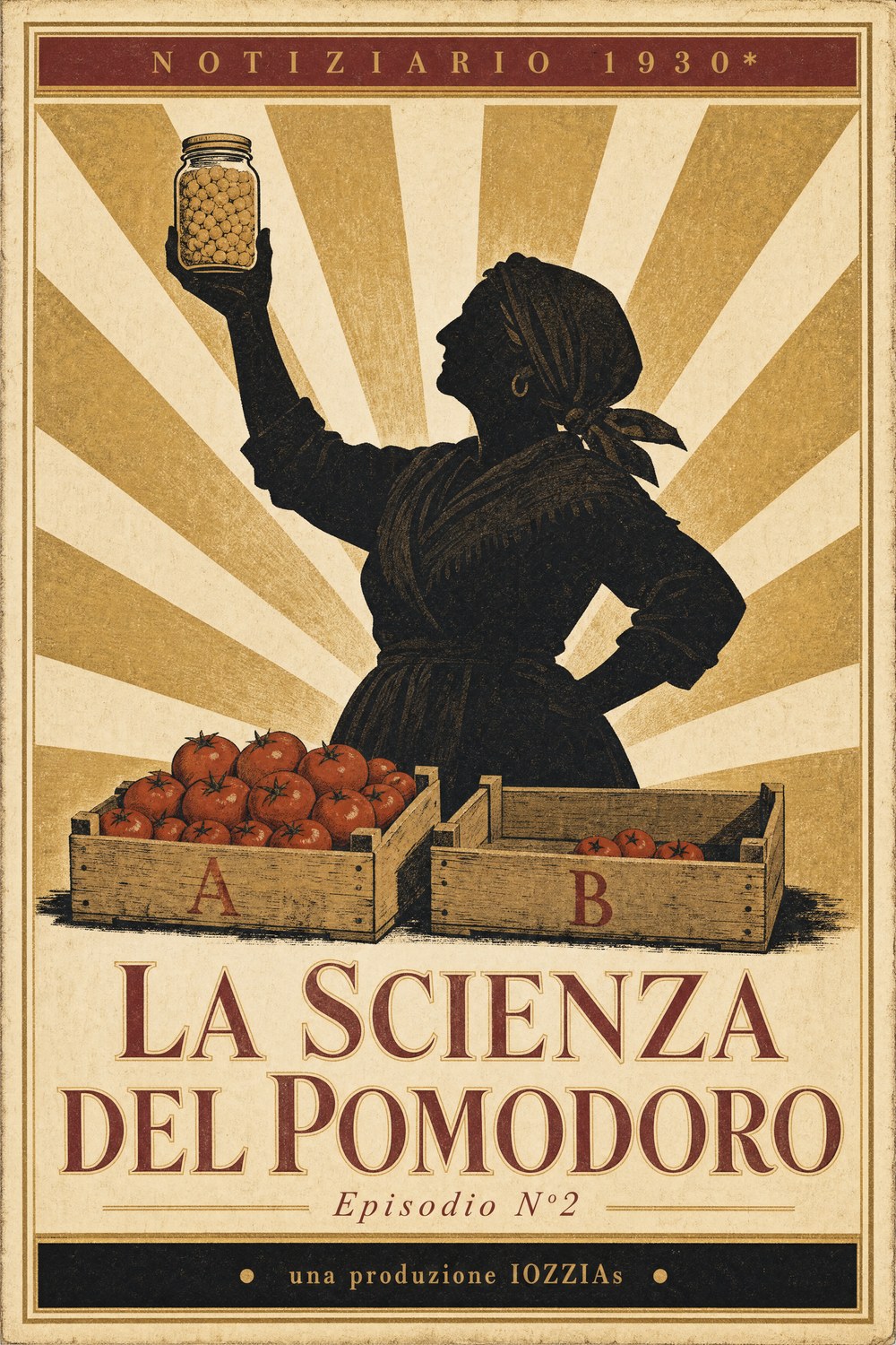 Cartel de época del episodio 2: La Scienza del Pomodoro